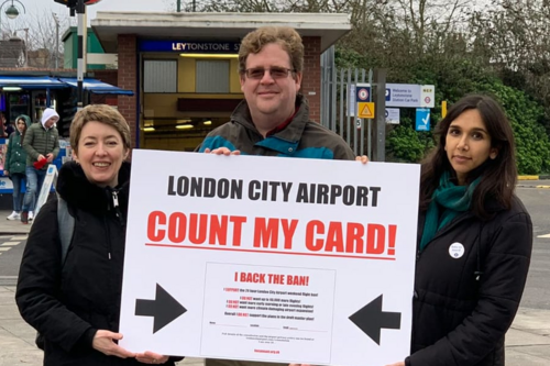 Liberal Democrats campaigning against the expansion of City Airport